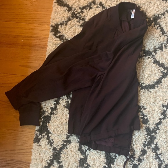 Deep Purple Silky Bomber Jacket - Picture 4 of 5